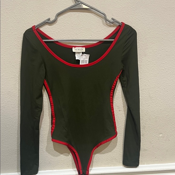 Beware Black Bodysuit with Red Trim - Picture 4 of 4